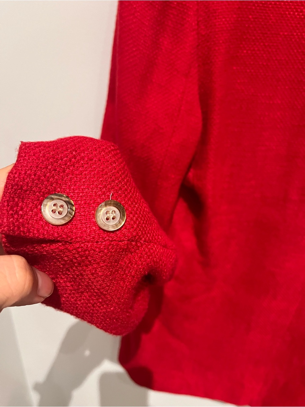 Vintage 80s Bianca Nygard Red blazer size 6 - Picture 5 of 6